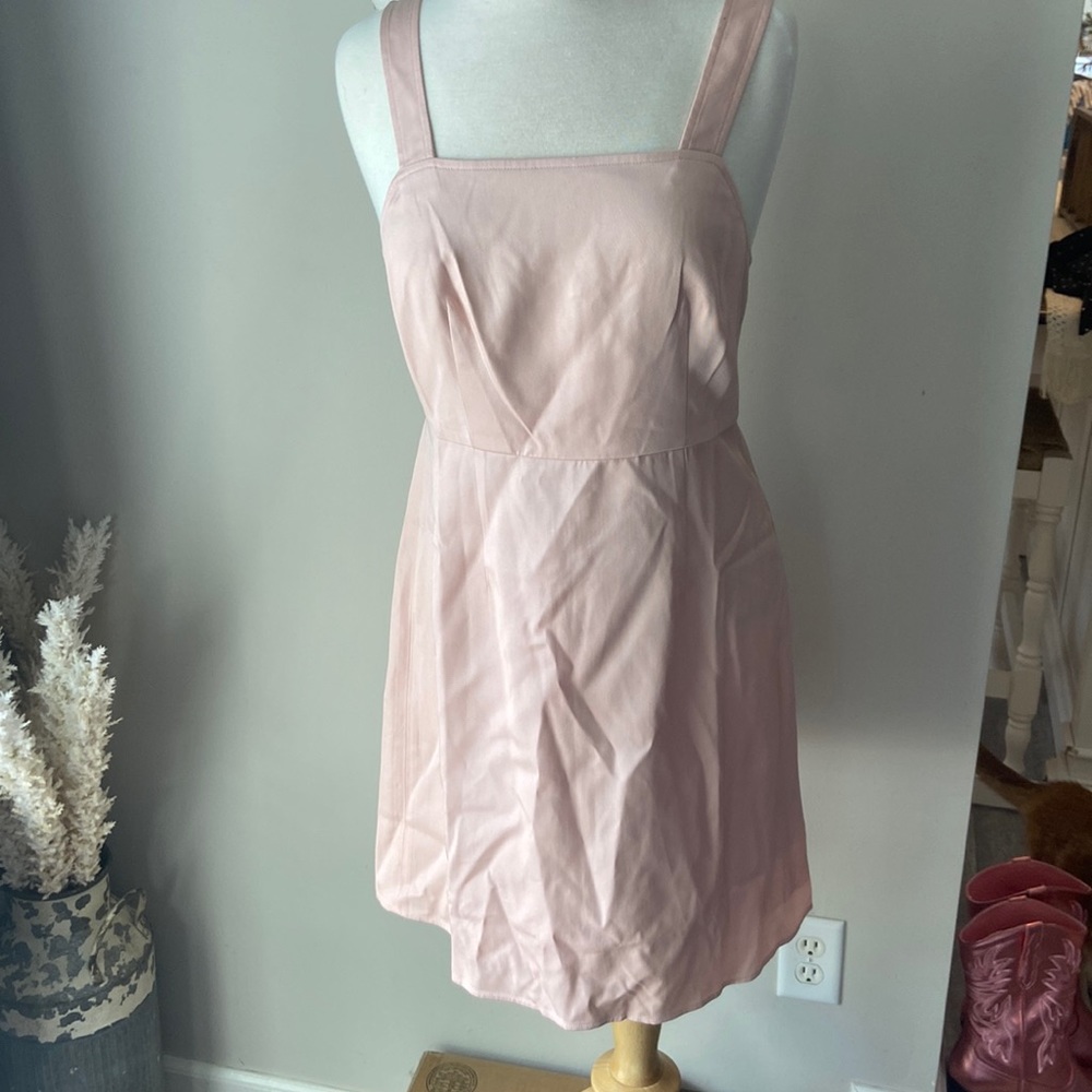 Jcrew midi light pink dress.